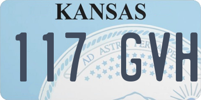 KS license plate 117GVH