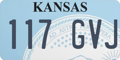 KS license plate 117GVJ