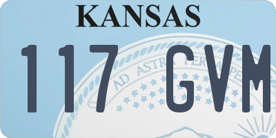 KS license plate 117GVM