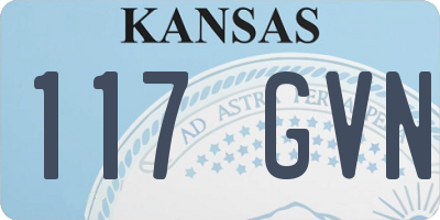 KS license plate 117GVN