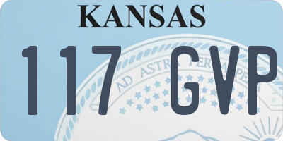 KS license plate 117GVP