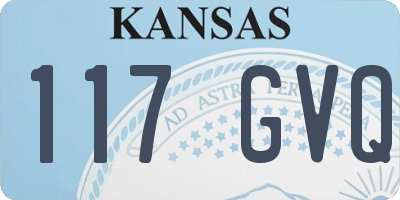 KS license plate 117GVQ