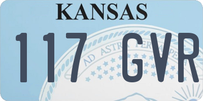 KS license plate 117GVR