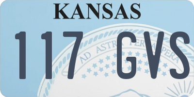 KS license plate 117GVS