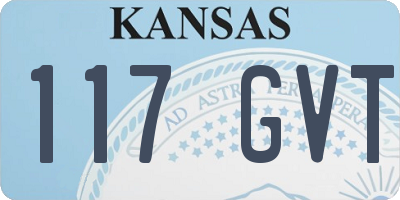 KS license plate 117GVT