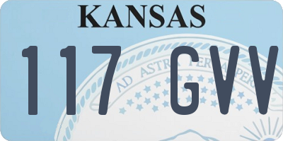 KS license plate 117GVV