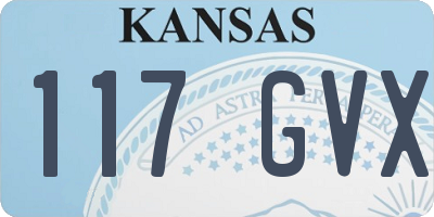 KS license plate 117GVX