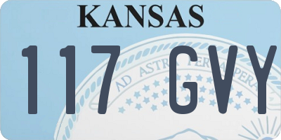 KS license plate 117GVY