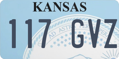 KS license plate 117GVZ