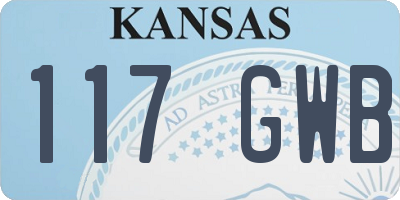 KS license plate 117GWB