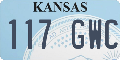KS license plate 117GWC