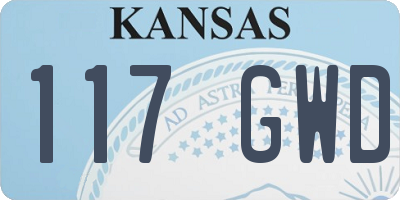 KS license plate 117GWD