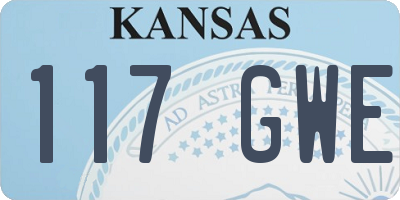KS license plate 117GWE