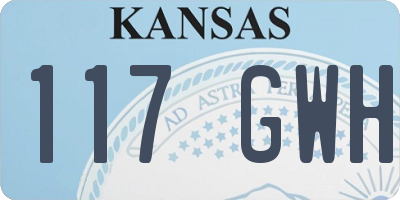 KS license plate 117GWH