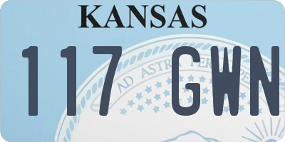 KS license plate 117GWN
