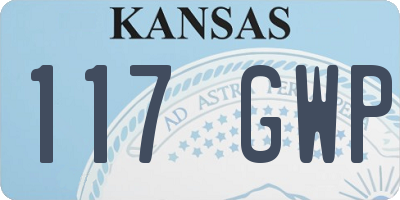KS license plate 117GWP