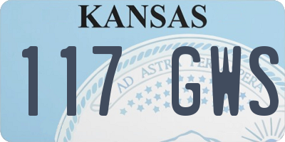KS license plate 117GWS