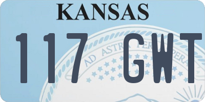 KS license plate 117GWT