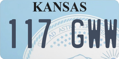 KS license plate 117GWW