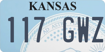 KS license plate 117GWZ