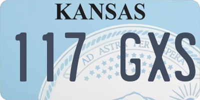 KS license plate 117GXS