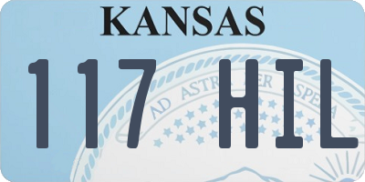 KS license plate 117HIL