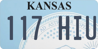 KS license plate 117HIU