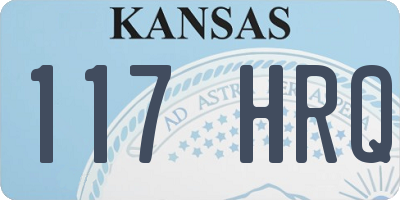 KS license plate 117HRQ