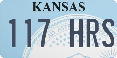 KS license plate 117HRS