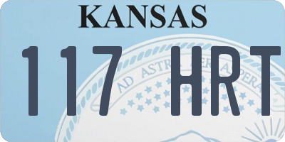 KS license plate 117HRT