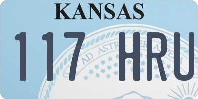KS license plate 117HRU