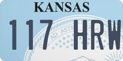 KS license plate 117HRW