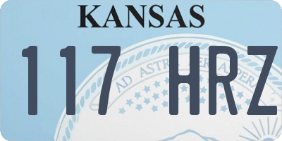 KS license plate 117HRZ
