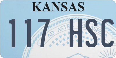KS license plate 117HSC