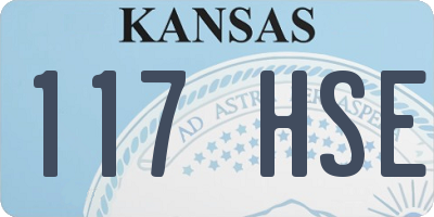 KS license plate 117HSE