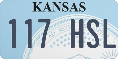 KS license plate 117HSL