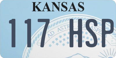 KS license plate 117HSP