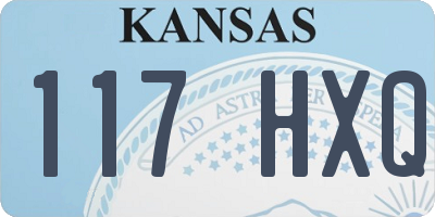 KS license plate 117HXQ