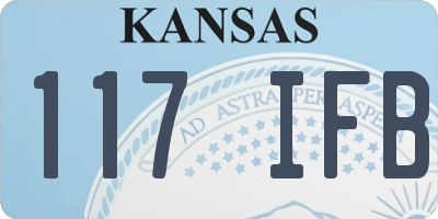 KS license plate 117IFB