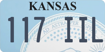 KS license plate 117IIL