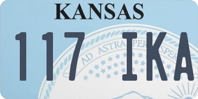 KS license plate 117IKA