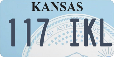KS license plate 117IKL