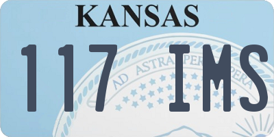 KS license plate 117IMS