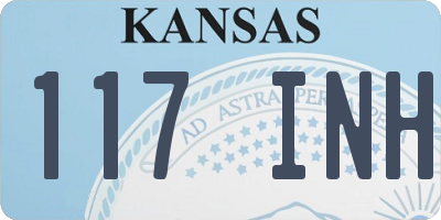 KS license plate 117INH