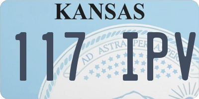 KS license plate 117IPV
