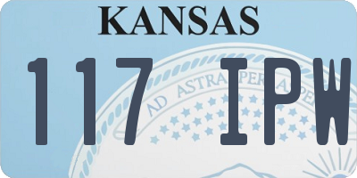 KS license plate 117IPW