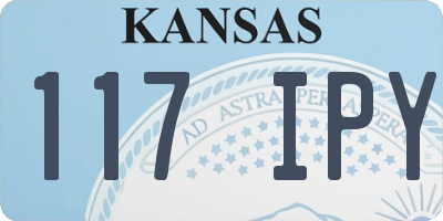 KS license plate 117IPY