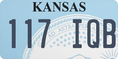 KS license plate 117IQB