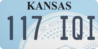 KS license plate 117IQI