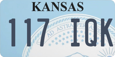 KS license plate 117IQK